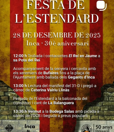 Inca celebra el 30è aniversari de la Festa de l’Estandart