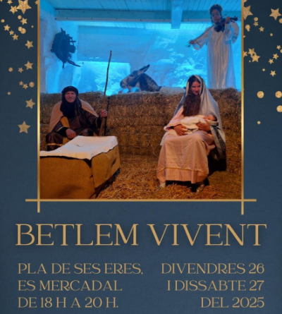 El Betlem Vivent d’Es Mercadal torna a omplir de màgia el Pla de ses Eres per Nadal