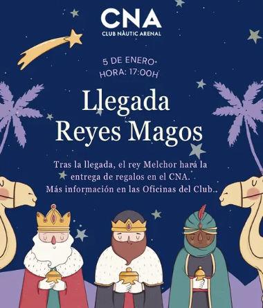 Els Reis Mags arriben al Club Nàutic Arenal amb una tarda plena de màgia