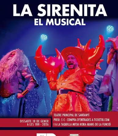 “La Sirenita, el musical” arriba al Teatre Principal de Santanyí amb una proposta familiar plena de fantasia