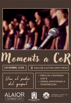 El Convent de Sant Diego acull el concert “Moments a Cor” aquest dissabte