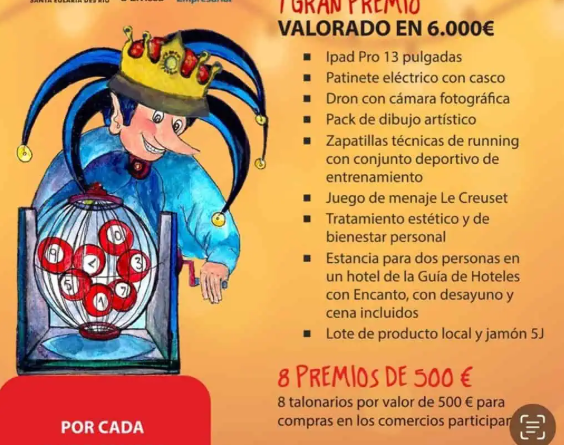 Comprar a Santa Eulària aquesta Nadal té premi: cada 15 euros, una oportunitat per guanyar regals valorats en 10.000 euros