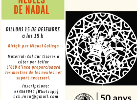L’OCB d’Inca organitza un taller de neules de Nadal amb Miquel Gallego