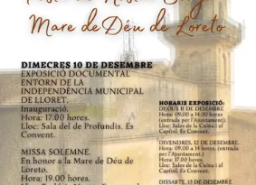 Lloret celebra la Festa de Nostra Senyora Mare de Déu de Loreto amb una exposició documental i missa solemne