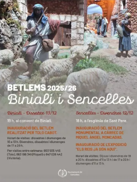 Biniali i Sencelles encenen el Nadal amb la inauguració dels seus betlems 2025/26