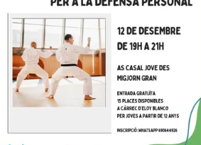 El Casal Joves Migjorn Gran acull un taller d’arts marcials mixtes per a la defensa personal