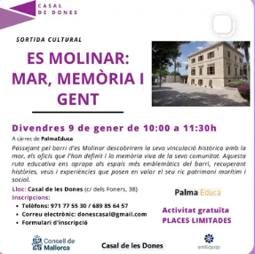 Sortida cultural a Es Molinar per descobrir la memòria del barri i la seva gent
