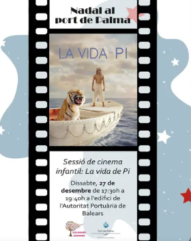 Sessió de cinema infantil al port de Palma amb la projecció de “La vida de Pi”