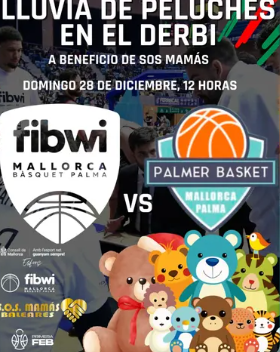 Pluja de peluixos solidària al derbi de Son Moix a benefici de SOS Mamás