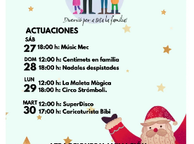 Programació familiar de Nadal amb animació i espectacles per a tots els públics