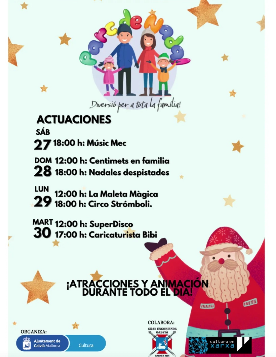 Programació familiar de Nadal amb animació i espectacles per a tots els públics