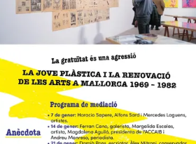 “La joventut plàstica i la renovació de les arts a Mallorca (1969–1982)”, un cicle de mirada crítica al Casal Solleric