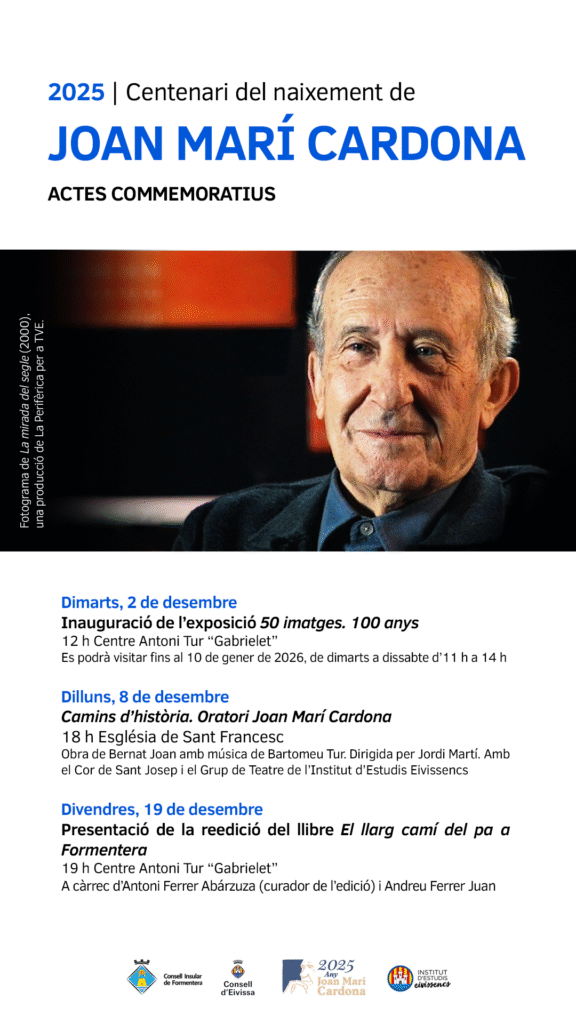 Formentera inaugura l’exposició “50 imatges. 100 anys” en homenatge a Joan Marí Cardona