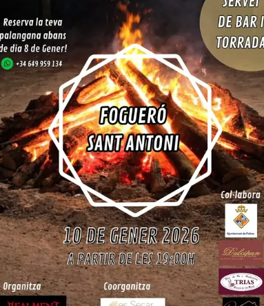 Es Secar de la Real encén el Fogueró de Sant Antoni 2026