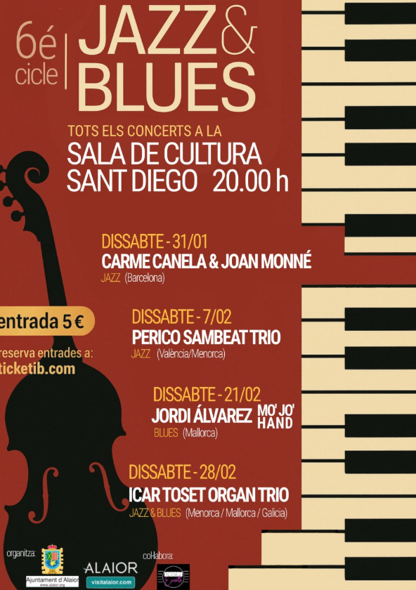 El 6è cicle Jazz & Blues omple Alaior de música en directe durant l’hivern