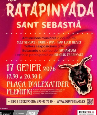 La Ratapinyada de Sant Sebastià celebra la seva 49a edició a la plaça Alexander Fleming