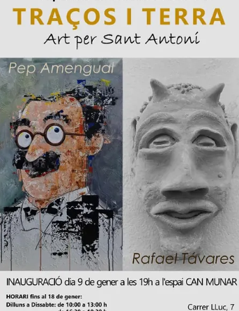 «Traços i terra», una exposició de pintura i ceràmica per Sant Antoni a sa Pobla