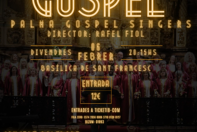 Nit de Gospel solidària a la Basílica de Sant Francesc a benefici de Projecte Home Balears