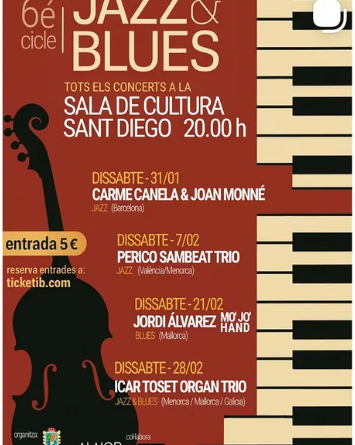 Alaior celebra el 6è Cicle Jazz & Blues amb quatre concerts de primer nivell