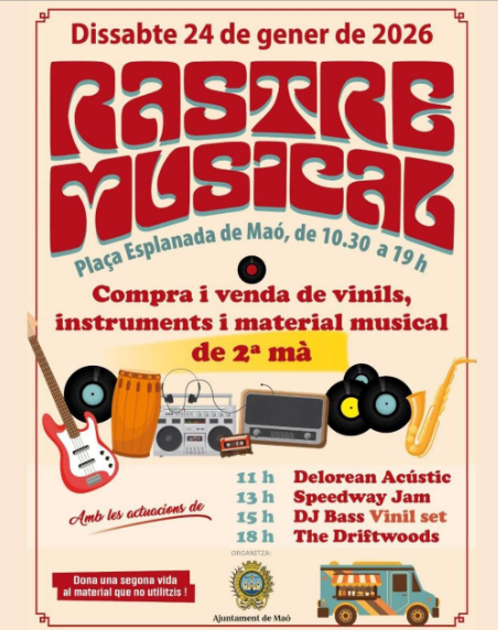 El Rastre Musical torna a Maó amb vinils, instruments i música en directe
