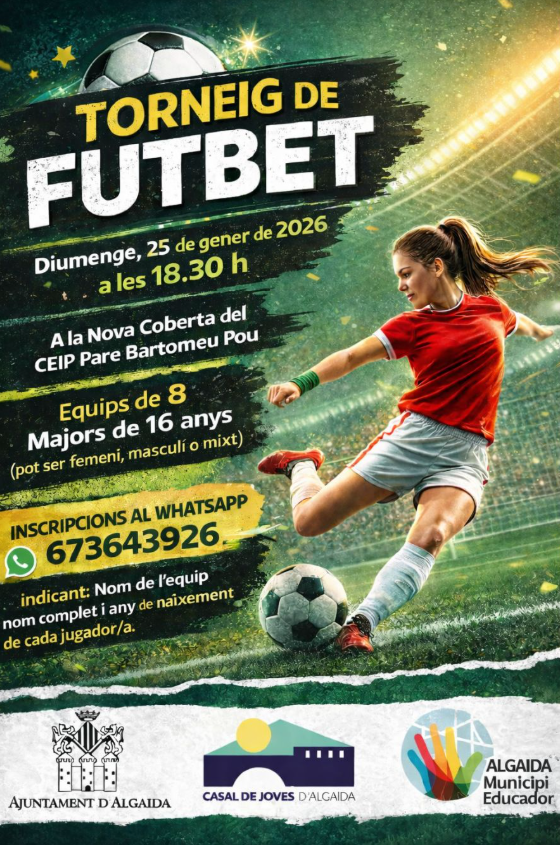 Algaida organitza un Torneig de Futbet per a majors de 16 anys