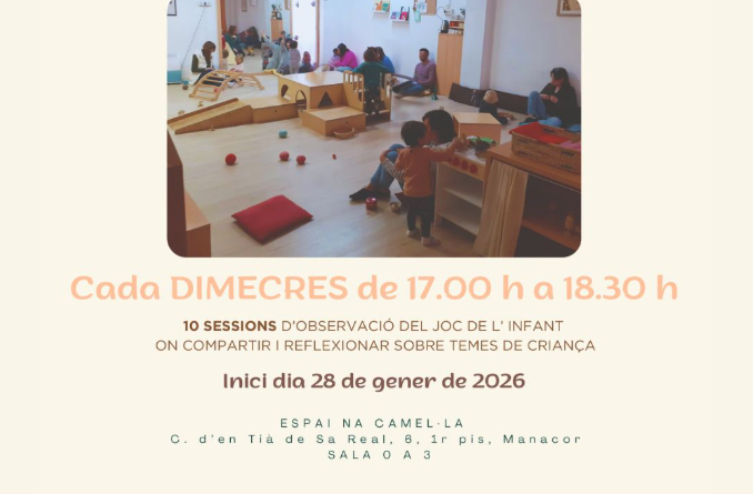 Tornen els Espais de Joc i l’Espai Familiar per a infants de 0 a 3 anys i les seves famílies