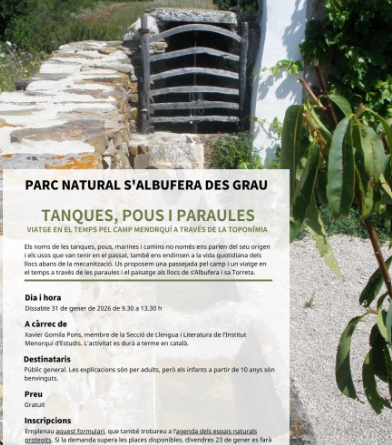 Viatge en el temps pel camp menorquí a través de la toponímia a s’Albufera des Grau