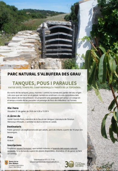 Viatge en el temps pel camp menorquí a través de la toponímia a s’Albufera des Grau