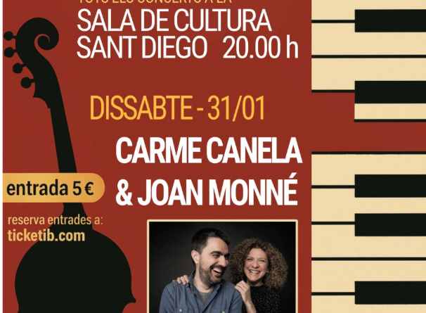 Carme Canela & Joan Monné, protagonistes del 6è cicle Jazz & Blues d’Alaior