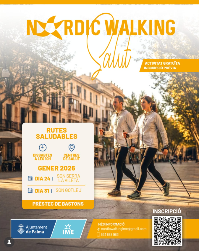 Son Gotleu acull una nova jornada de Nordic Walking Salut oberta a tothom