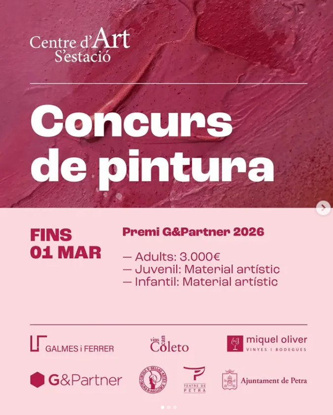 El Centre d’Art S’Estació convoca el Concurs de Pintura Premi G&Partner 2026