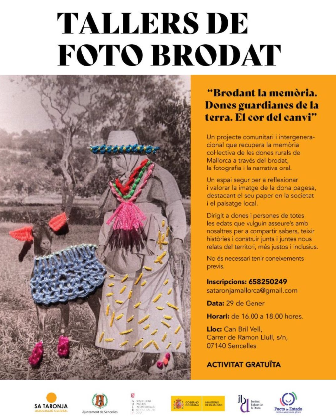 Sencelles acull el taller “Brodant la memòria” per reivindicar el llegat de les dones rurals