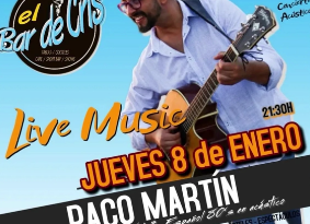 Paco Martín actúa en directo en El Bar de Ciro con una noche de pop español en acústico