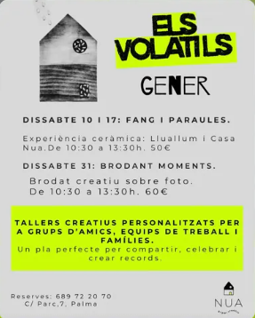Els Volatils obre el mes de gener amb tallers creatius a Palma
