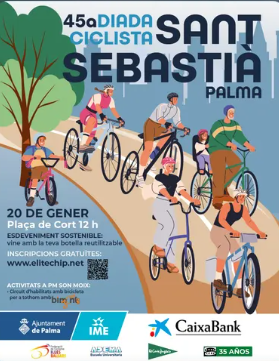 La Diada Ciclista de Sant Sebastià celebra la seva 45a edició amb una jornada sostenible i familiar a Palma