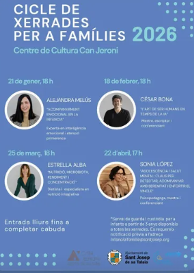 El Centre de Cultura Can Jeroni impulsa el Cicle de Xerrades per a Famílies 2026