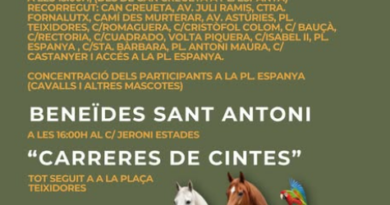 Aquest diumenge reprenen les Beneïdes i la Volta Cavallista de Sant Antoni