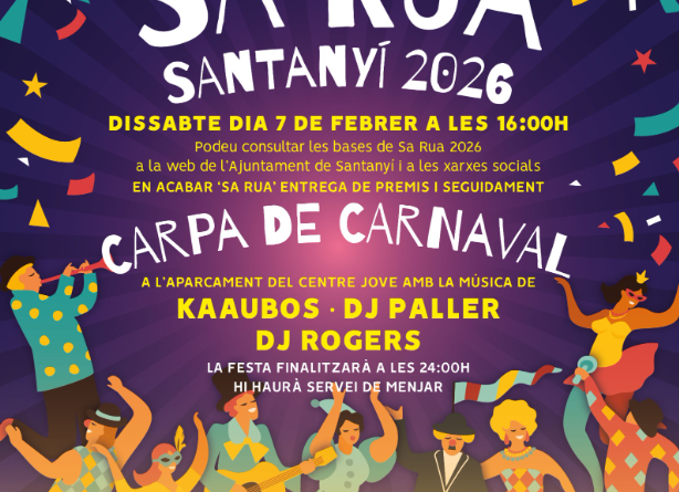 Sa Rua de Santanyí 2026 ja escalfa motors amb premis de fins a 600 euros