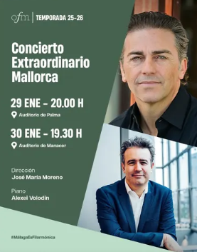 L’Orquestra Filharmònica de Màlaga oferirà dos concerts extraordinaris a Mallorca amb obres de Rakhmàninov i Txaikovski