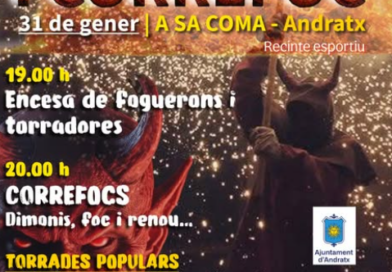 Foguerons i correfoc encendran Sa Coma amb una nit de foc, tradició i festa popular
