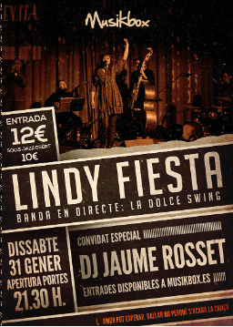 Indy Festa arriba a Menorca amb música en directe i DJ set a Musikbox La banda La Dolce Swing i el DJ Jaume Rosset protagonitzen una nit festiva amb ambient indie i ball. Menorca. Dissabte 31 de gener de 2026. La sala Musikbox acull una nova edició de la Indy Festa, una vetlada dedicada a la música en directe i als ritmes alternatius que convida a ballar fins ben entrada la nit. El plat fort del vespre serà l’actuació de La Dolce Swing, banda que posarà el toc de directe amb un repertori enèrgic i festiu. A més, la festa comptarà amb el DJ Jaume Rosset com a convidat especial, encarregat de mantenir l’ambient a la pista amb una selecció musical pensada per no deixar ningú quiet. Les portes s’obriran a les 21.30 h, i les entrades tenen un preu de 12 €, amb descompte per a socis (10 €). Les entrades estan disponibles a través dels canals habituals de la sala. 📍 FITXA SORTIM 🎶 Esdeveniment: Indy Festa 📅 Data: Dissabte 31 de gener de 2026 🕤 Obertura de portes: 21.30 h 📍 Lloc: Musikbox, Menorca 🎤 En directe: La Dolce Swing 🎧 DJ convidat: Jaume Rosset 🎟️ Entrades: 12 € · Socis 10 € 💃 Ambient: Festa indie amb música en viu i sessió DJ