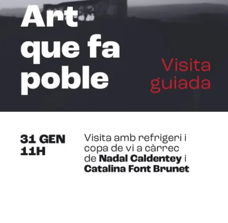 Petra ofereix una visita guiada a l’exposició col·lectiva “Art que fa poble”