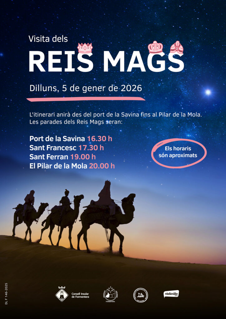 La Cavalcada dels Reis Mags recorrerà Formentera el 5 de gener amb parades a tots els pobles