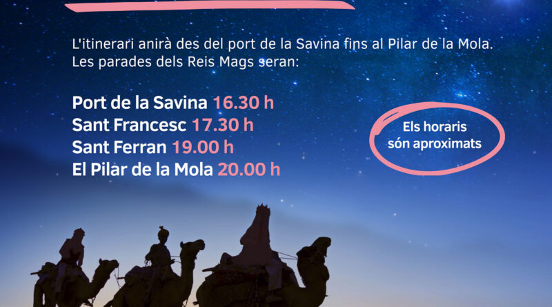 La Cavalcada dels Reis Mags recorrerà Formentera el 5 de gener amb parades a tots els pobles