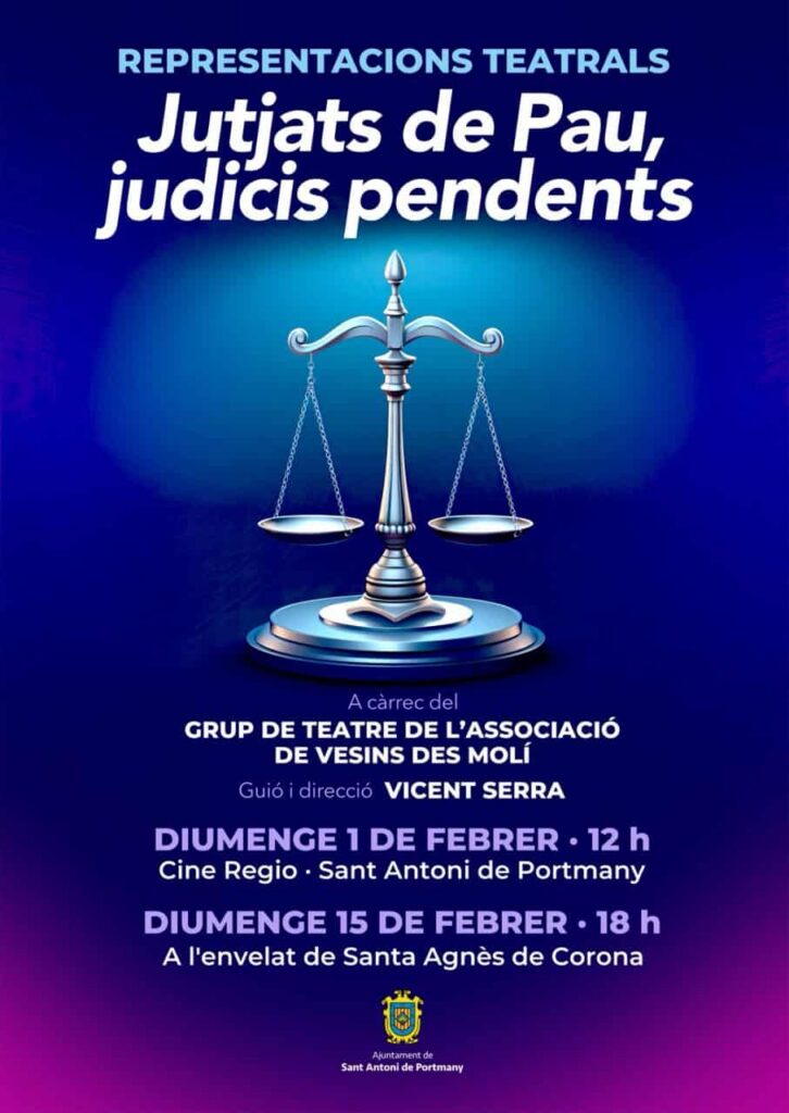 “Jutjats de Pau, judicis pendents” porta l’humor eivissenc als escenaris de Sant Antoni i Santa Agnès