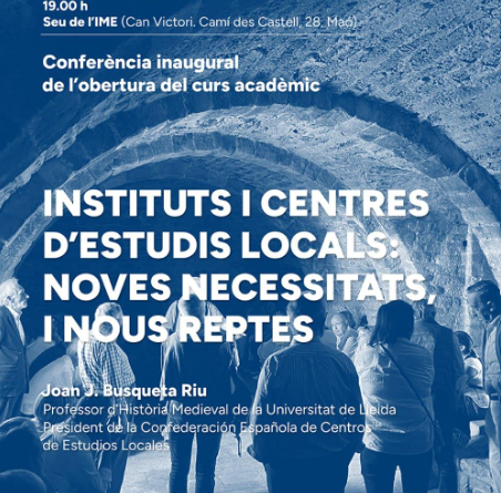 L’IME obre el curs amb una conferència sobre el futur dels centres d’estudis locals