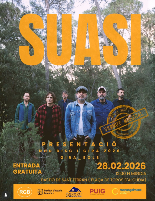 Suasi dona el tret de sortida a la gira 2026 amb un vermut musical a Alcúdia
