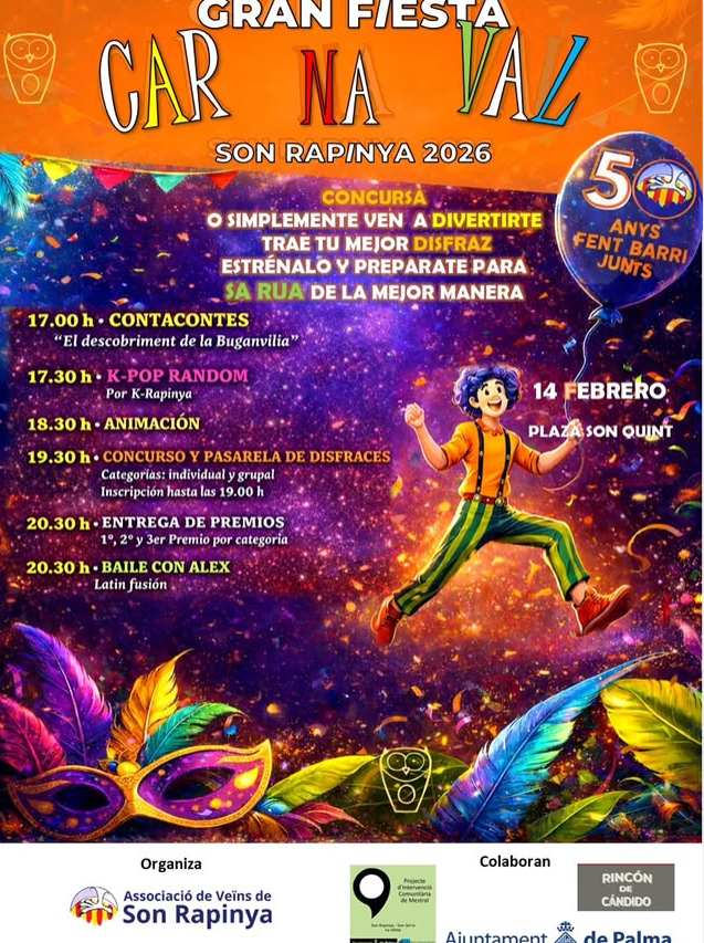 Gran Festa de Carnaval a Son Rapinya 2026