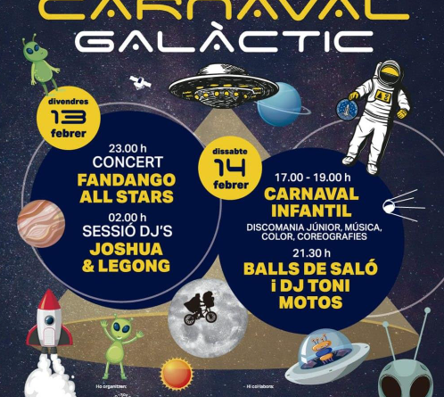 El Teatre del Casino de Ciutadella celebra un Carnaval Galàctic amb concerts, disfresses i balls de saló