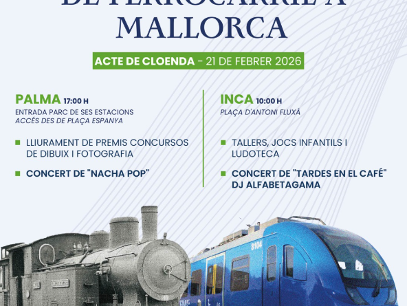 Gran festa de cloenda pels 150 anys del ferrocarril a Mallorca